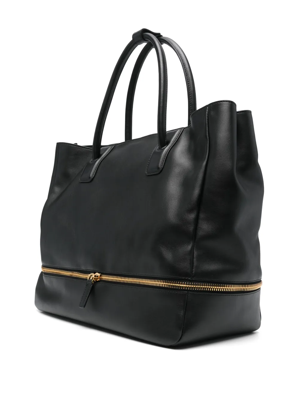 Moschino Leren shopper Zwart