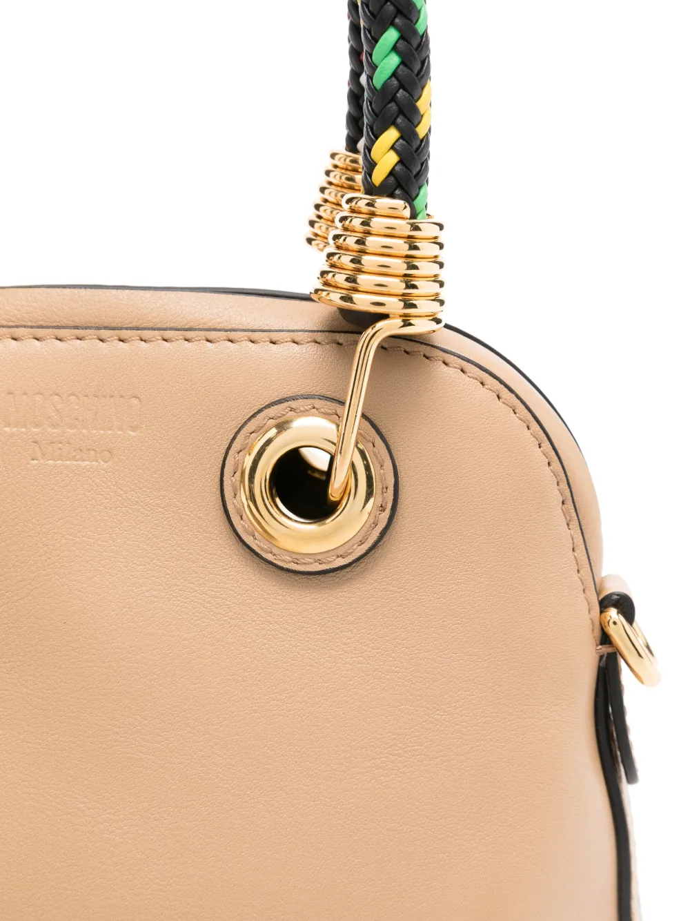Moschino Leren shopper Beige