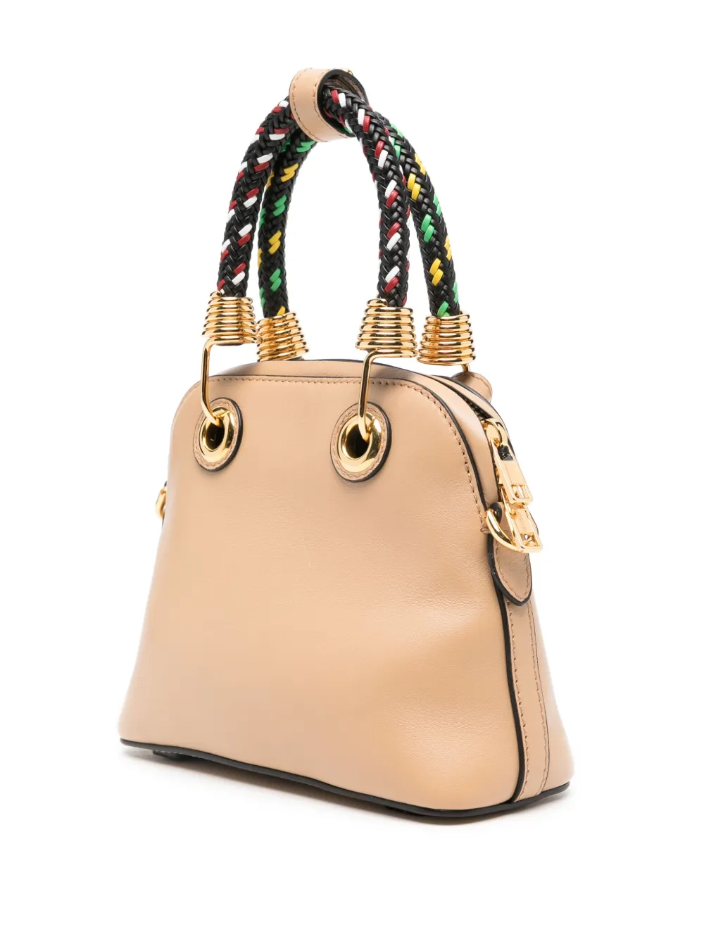 Moschino Leren shopper Beige