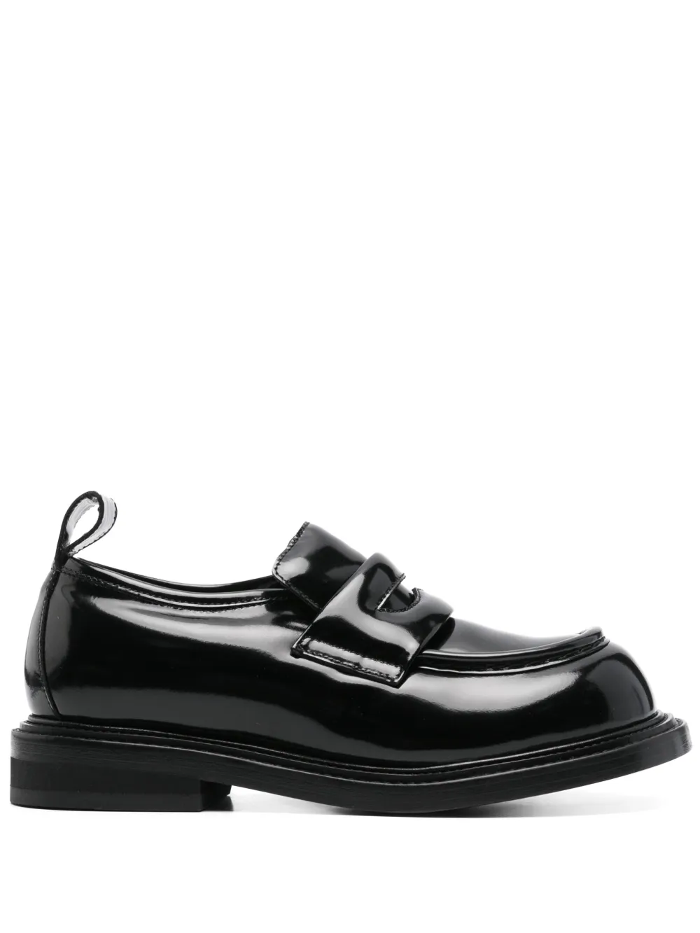 Moschino patent-leather loafers Black