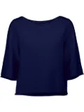 Allude slash-neck sweater - Blue