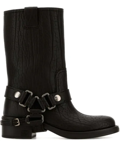 Miu Miu leather biker boots