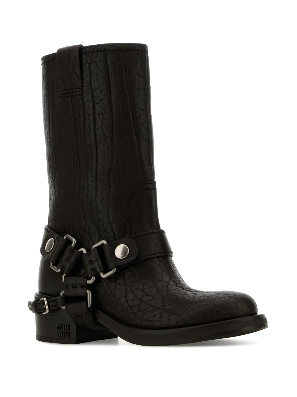 Miu Miu leather ankle boots - Zwart