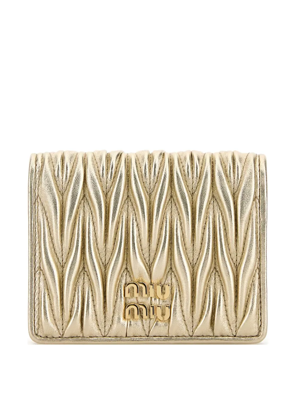 Miu Miu Portafoglio piccolo in pelle matelassé | oro | Image 1