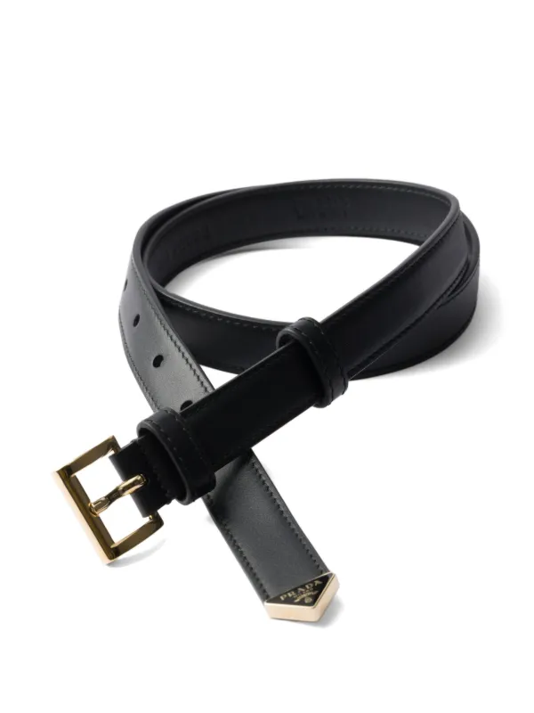 ベルト [PRADA] Women's Black Leather Belt Prada Saffiano Leather Belt | Saks Fifth Avenue
