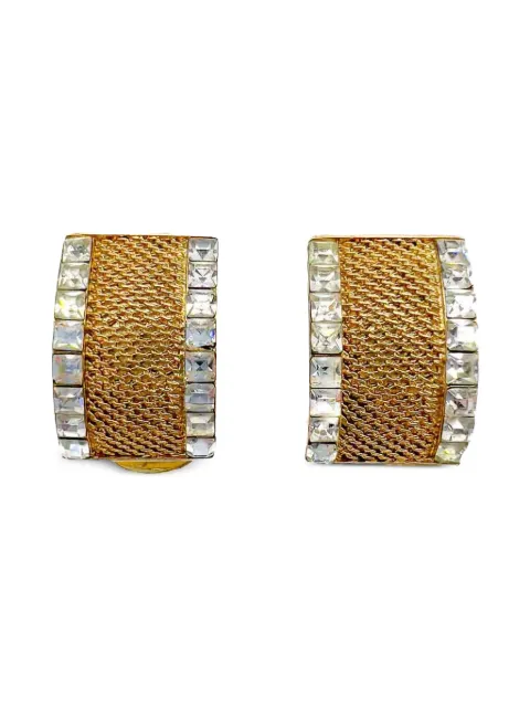 Balenciaga Pre-Owned 1980s crystal-embellished mesh earrings