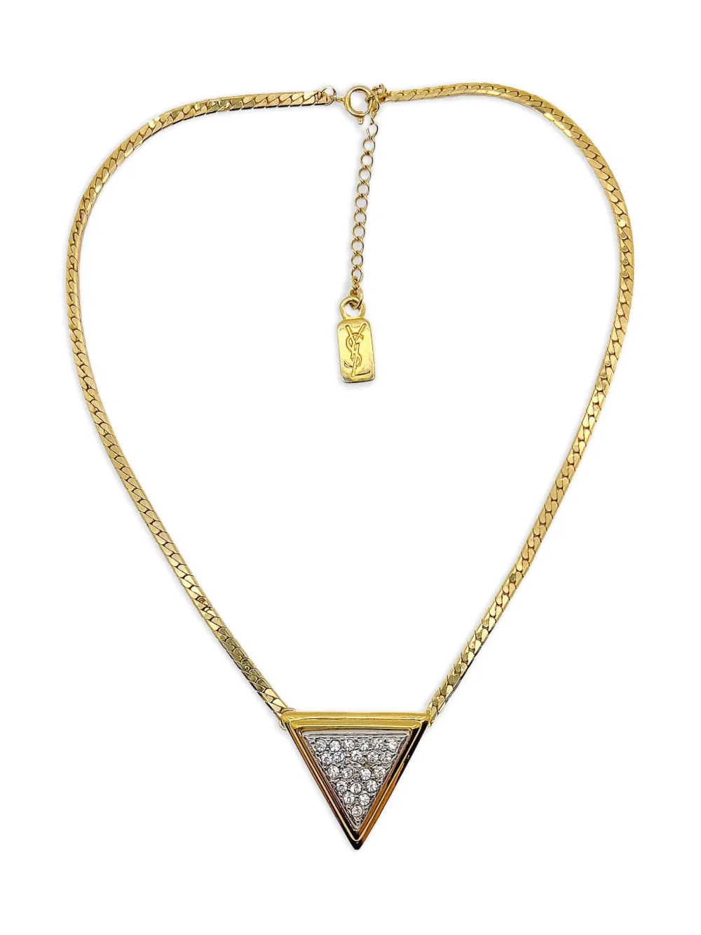 Saint Laurent Pre-Owned collar Geo con strass 1980 | dorado | Image 1
