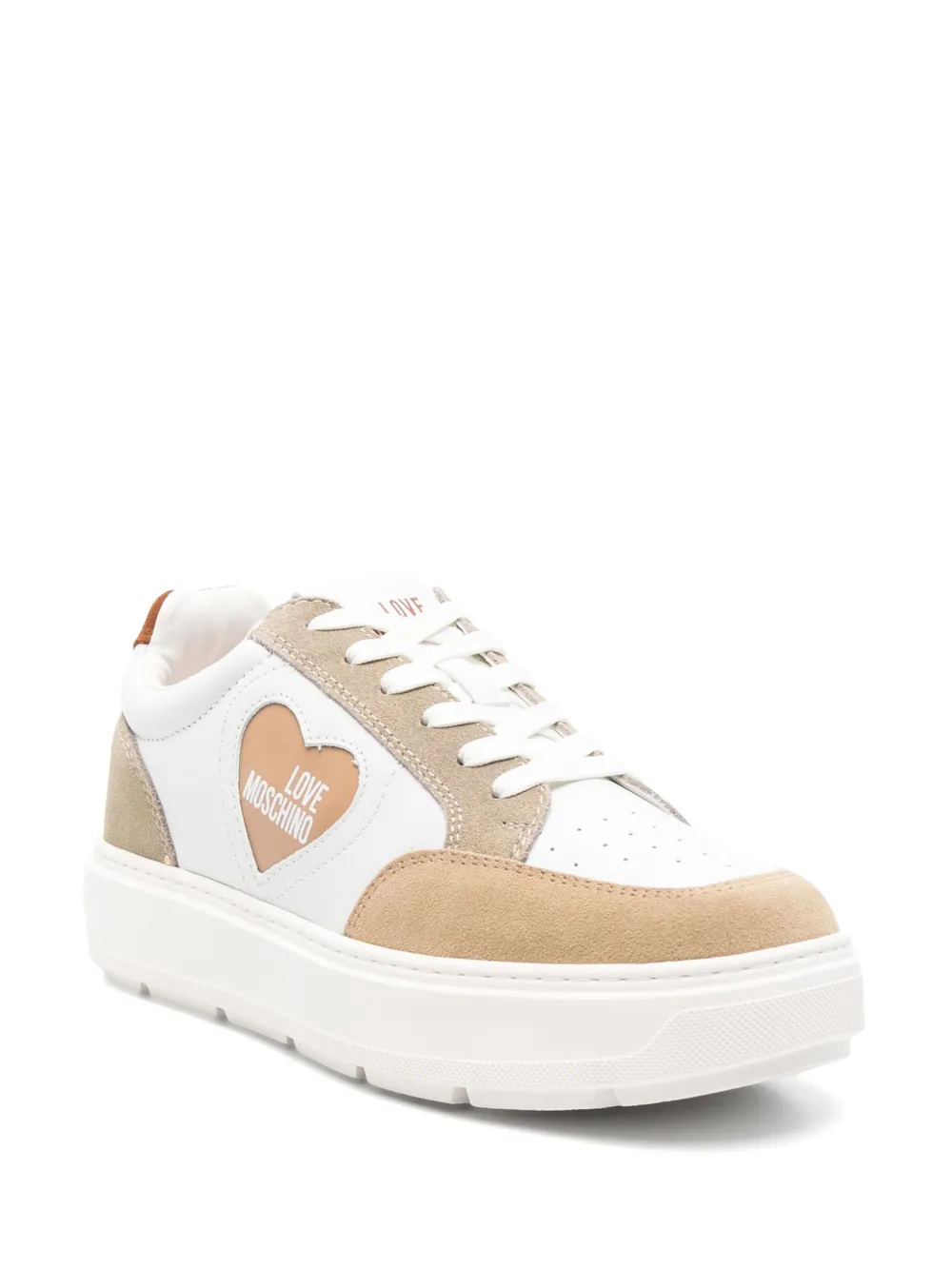 Love Moschino Sneakers met logoprint - Wit