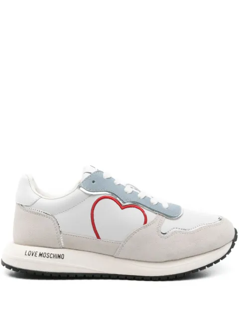 Love Moschino heart-embroidered sneakers