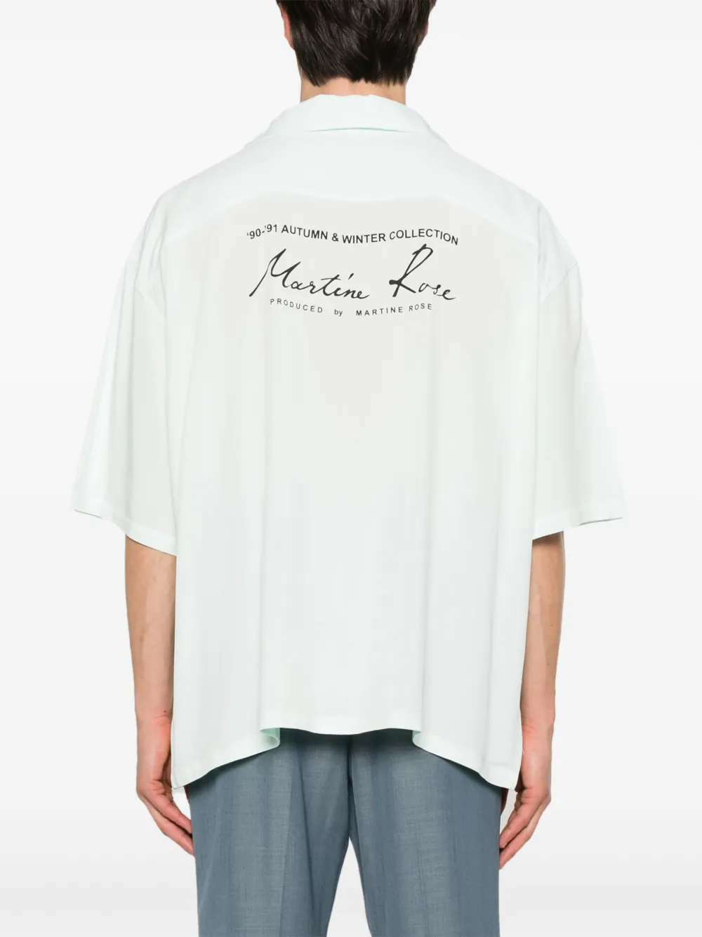 MARTINE ROSE LOGO-PATCH SHIRT 