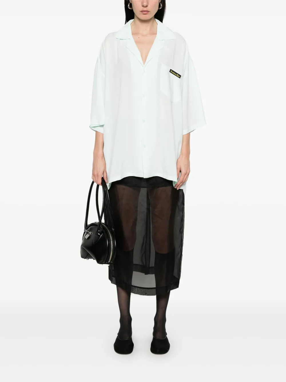 MARTINE ROSE LOGO-PATCH SHIRT 