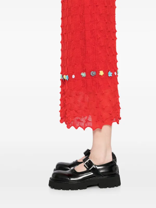 YanYan ニットスカート YANYAN KNITS デコラティブ ミニスカート | レッド | FARFETCH JP