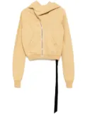 Rick Owens DRKSHDW asymmetric zip-up hoodie - Brown
