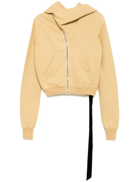 Rick Owens DRKSHDW هودي غير متساوي الطول بسحاب