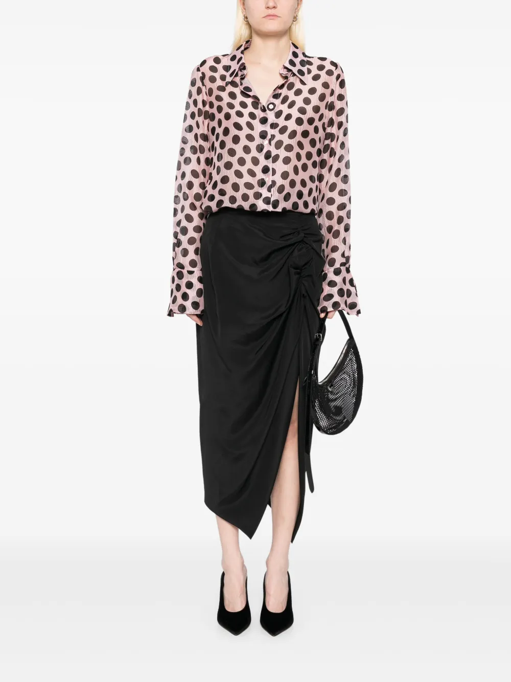 Nina Ricci Blouse met manchetten - Roze