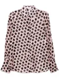 Nina Ricci bell cuffs shirt - Pink