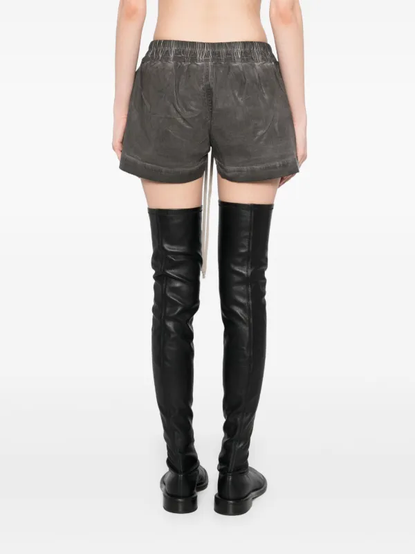 Rick Owens Fog レザーショートパンツ 38 RICK OWENS Fog leather shorts | NET-A-PORTER