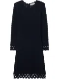 St. John ruffled bouclé mini dress - Blue