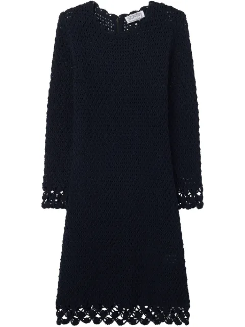 St. John ruffled bouclé mini dress