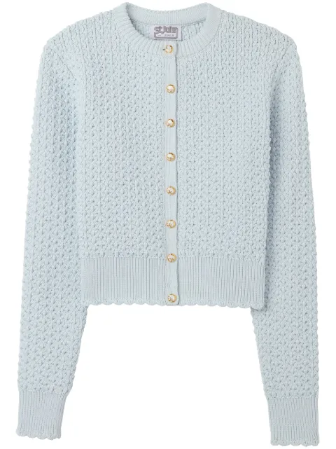 St. John crochet-knit cardigan 