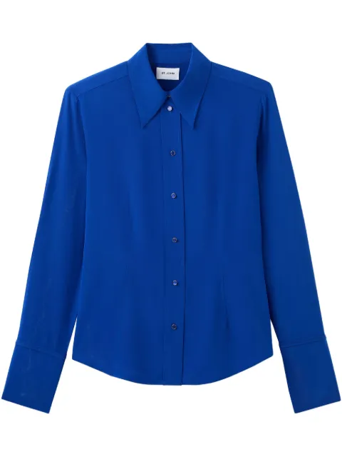 St. John camisa en crepé de china