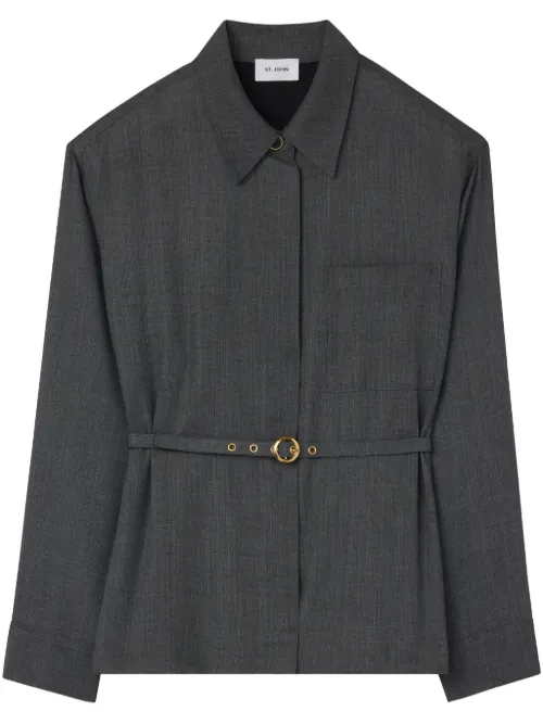 Veste à taille ceinturée - St. John - Modalova