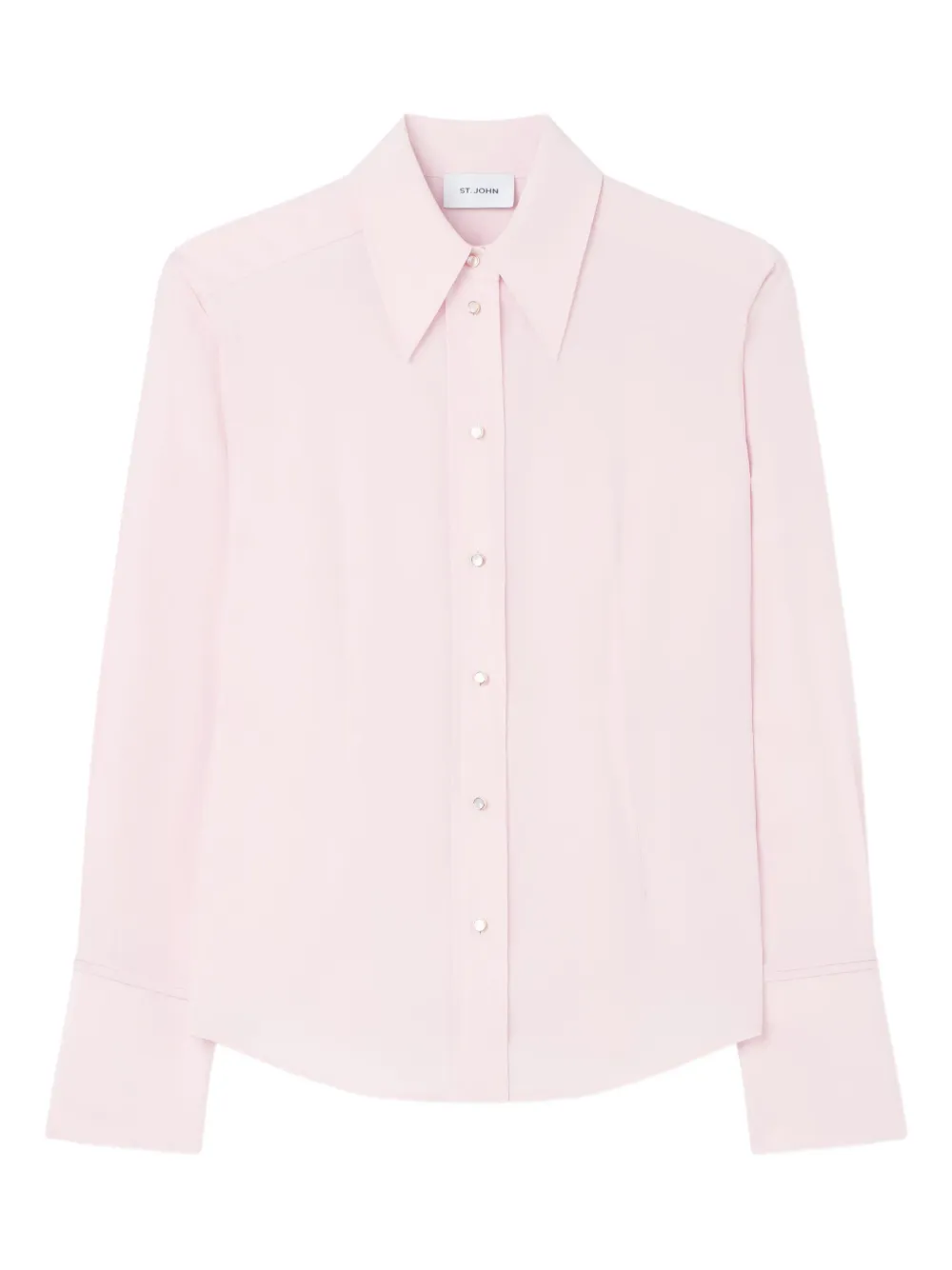 St. John Crêpe-de-chine zijden blouse Roze