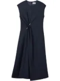 St. John gathered-detail midi dress - Blue