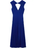 St. John pleated midi dress - Blue