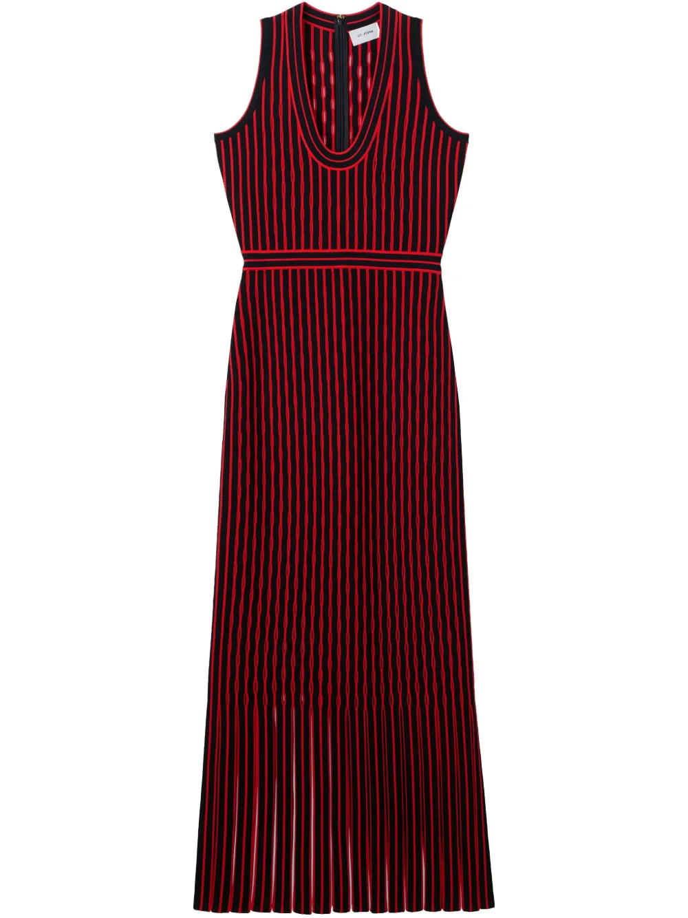 scoop-neck open-knit maxi dress