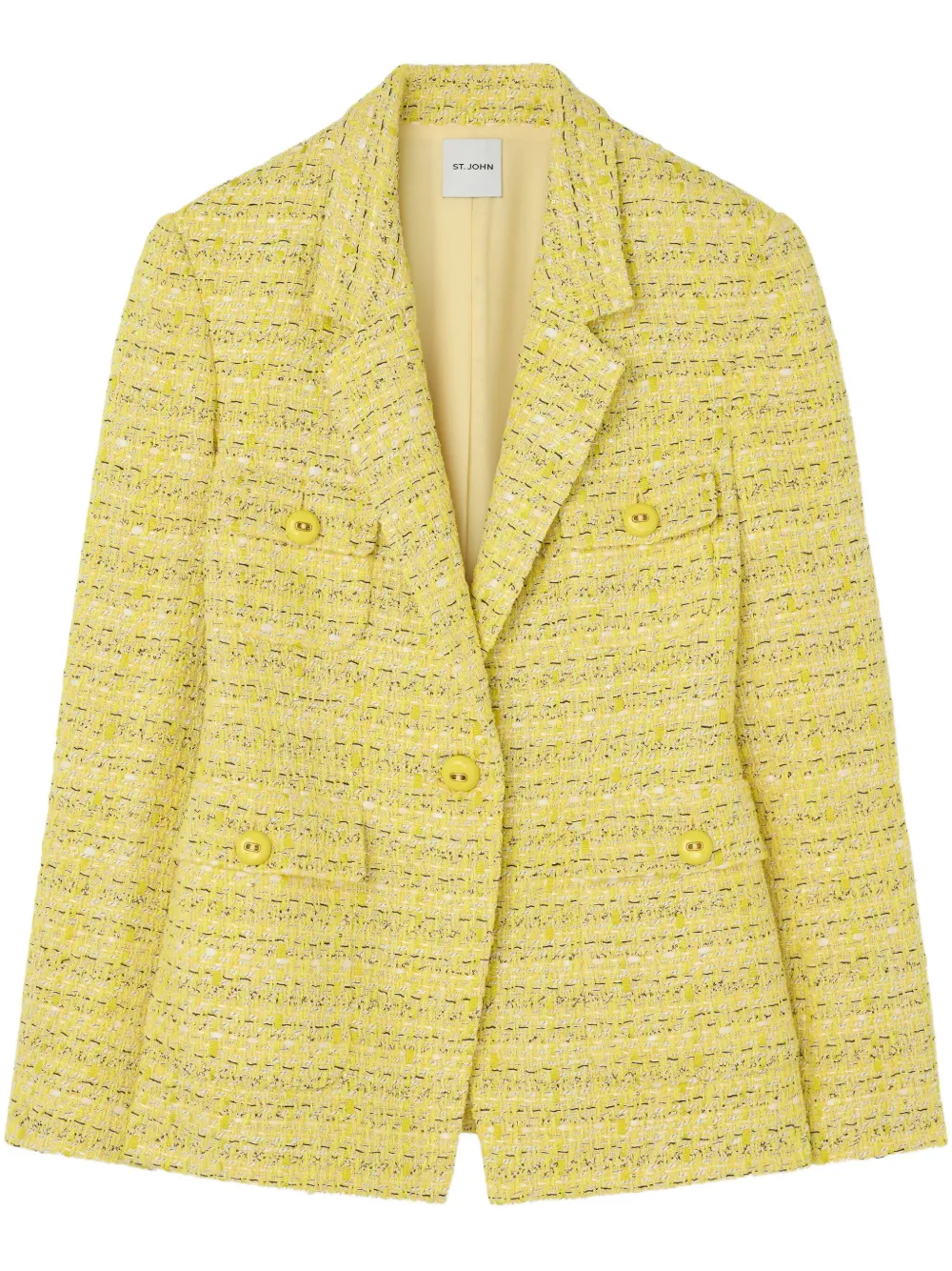 single-breasted tweed jacket