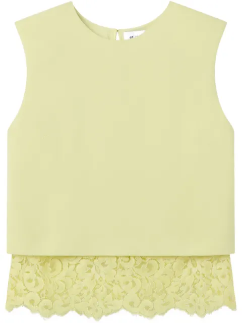 St. John lace-panel top