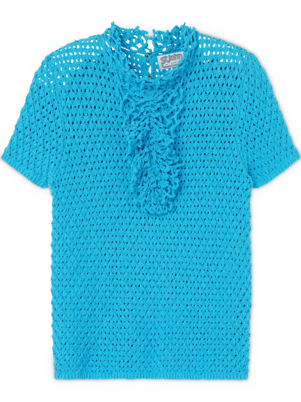 St. John Opengebreide blouse Blauw