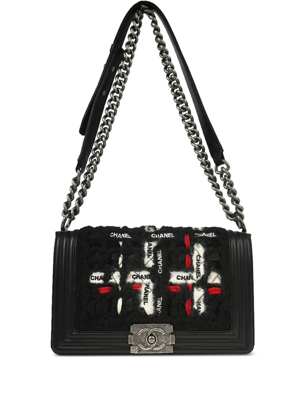 CHANEL Pre-Owned 2016 ボーイ ショルダーバッグ M - ブラック CHANEL Pre-Owned 2016 ボーイ ショルダーバッグ M - ブラック