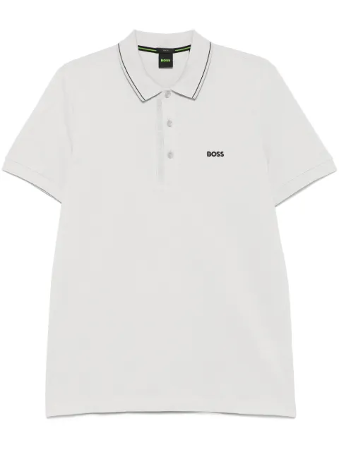 BOSS 珠地布编织polo衫