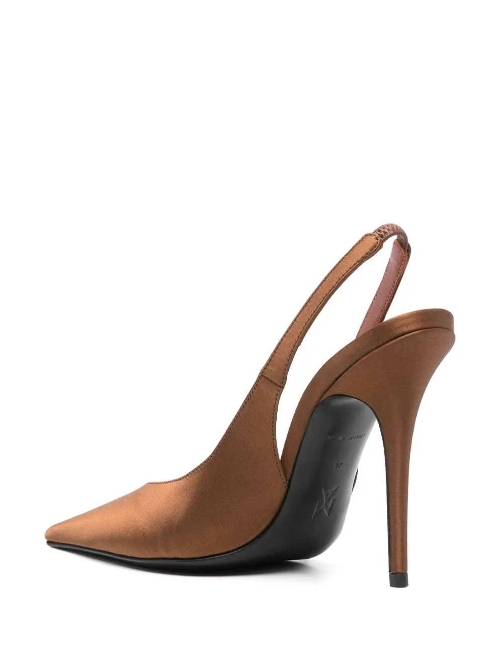 Amina Muaddi 105mm Anok pumps Brown