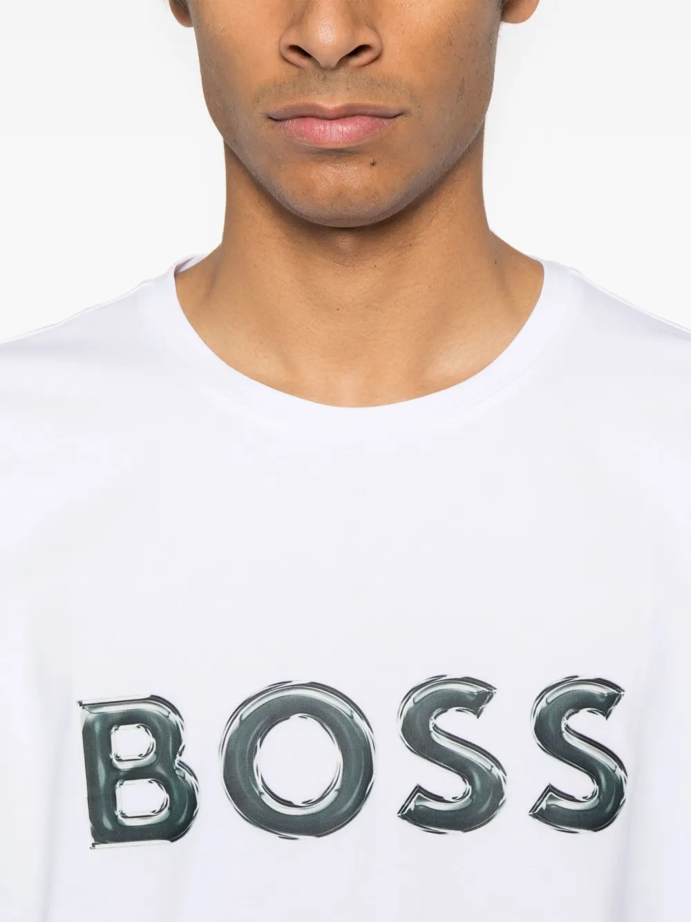 BOSS T-shirt met logoprint Wit
