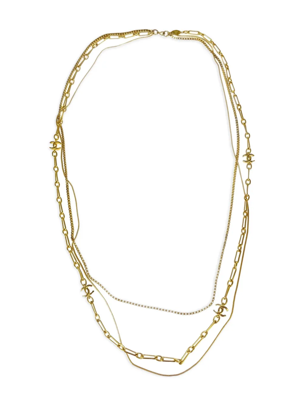 CHANEL Pre-Owned 1982 multi-chain necklace | Gold | Image 1