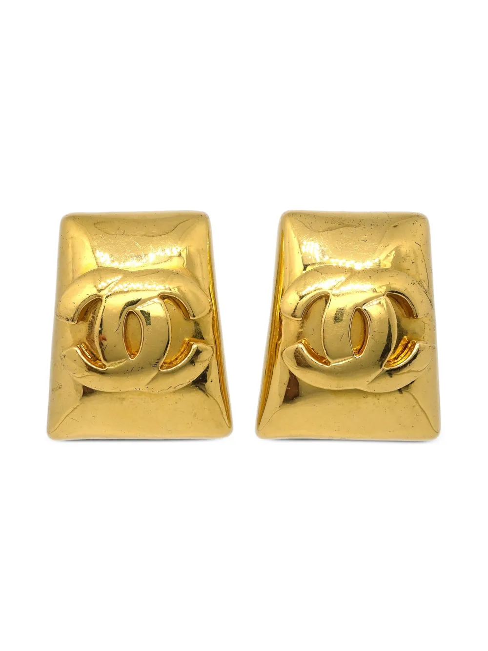 CHANEL Pre-Owned 1997 ココマーク イヤリング - ゴールドトーン CHANEL Pre-Owned 1997 ココマーク イヤリング - ゴールドトーン