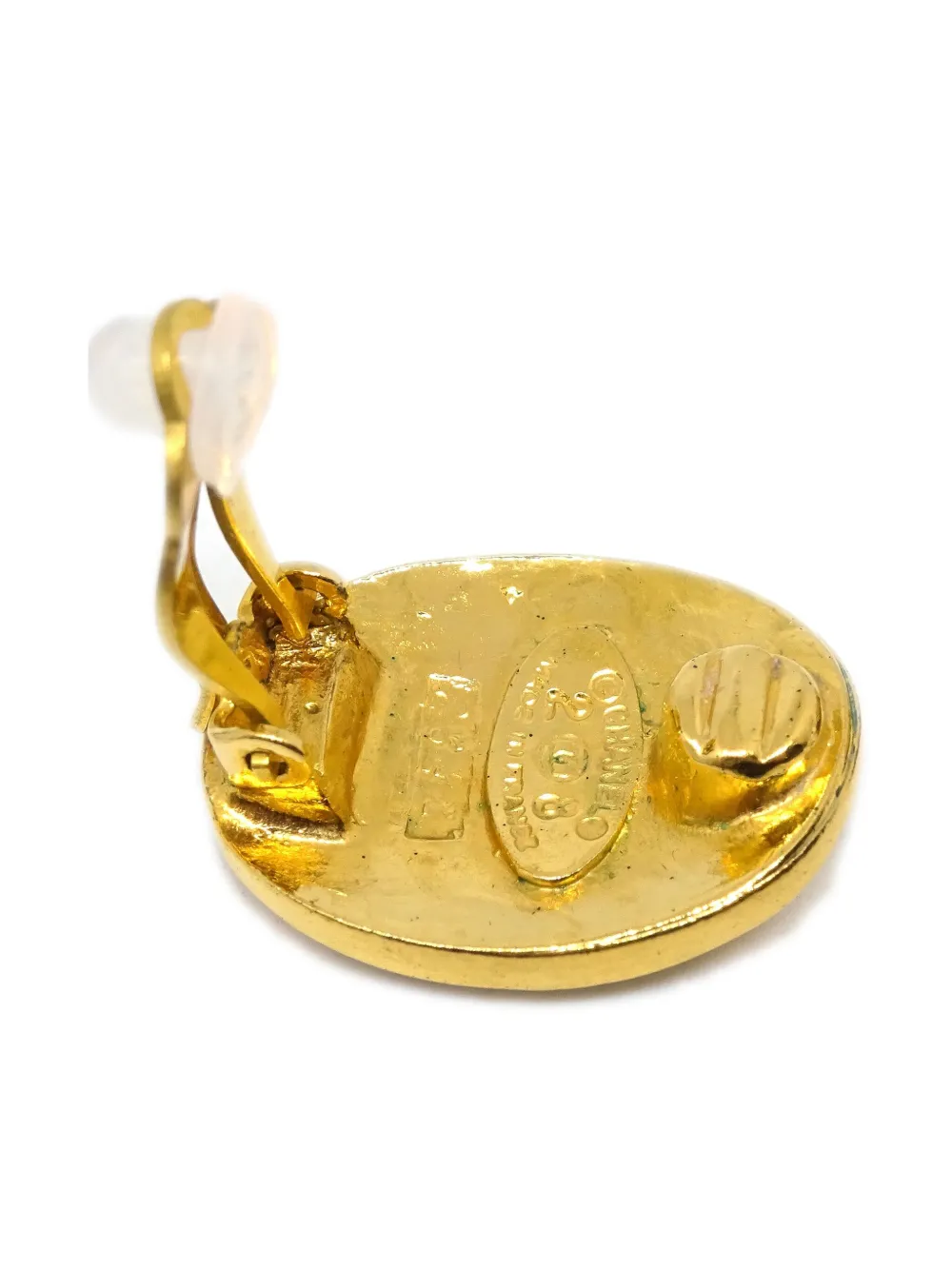 Pre-owned Chanel 1990-2000s Cc Earrings In Gold