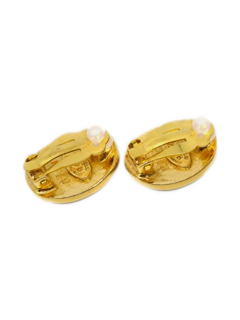 Pre-owned Chanel 1990-2000s Cc Earrings In Gold