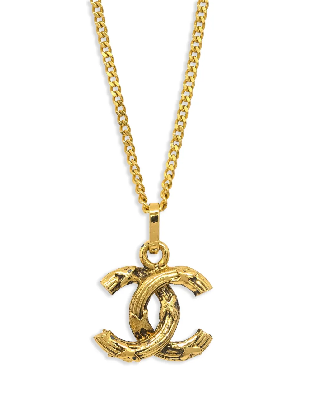 CHANEL Pre-Owned قلادة بدلاية CC من عقد 1990-2000 | ذهبي | Image 1