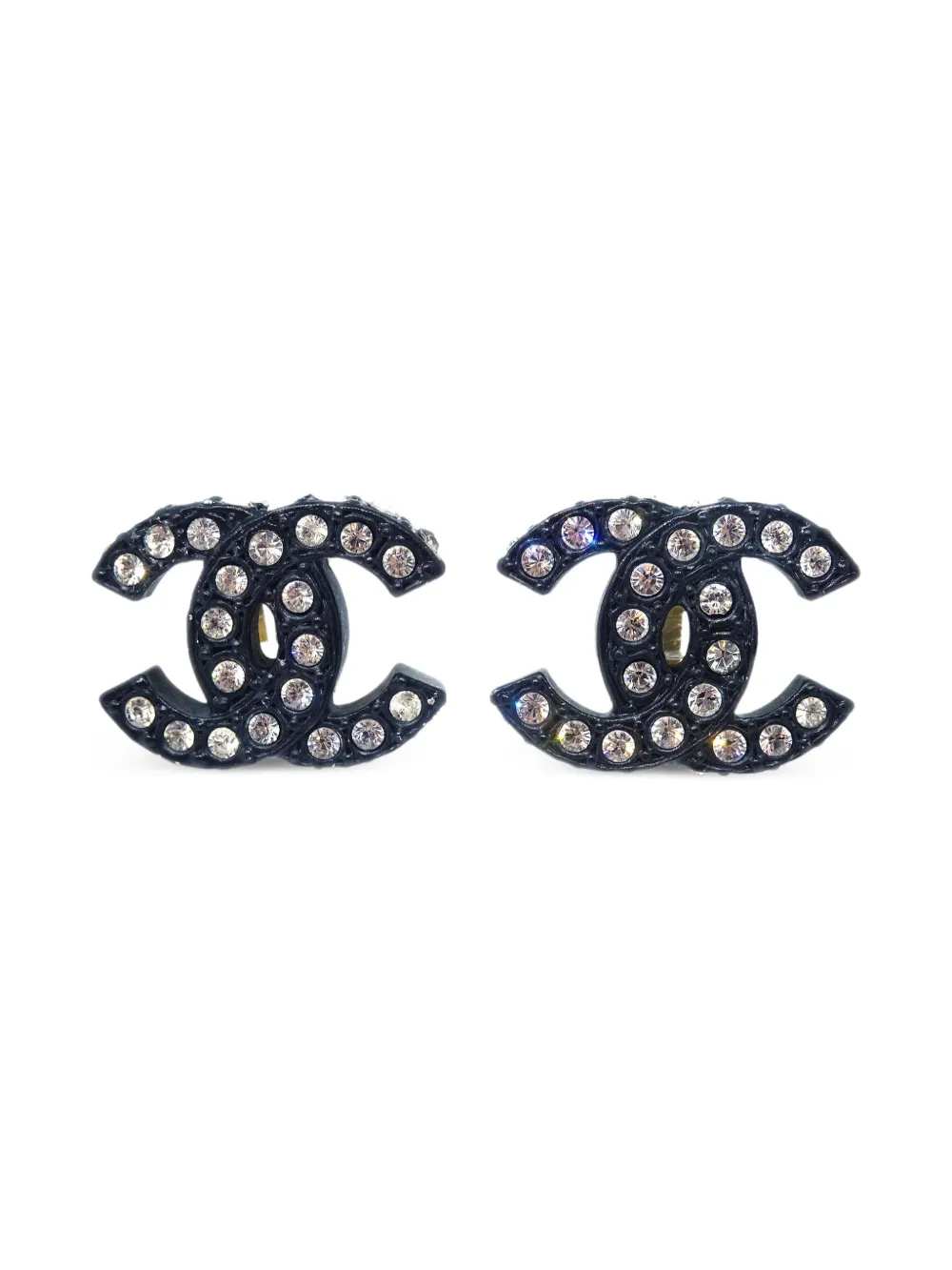 CHANEL Pre-Owned 2002 CC earrings | Black | Image 1