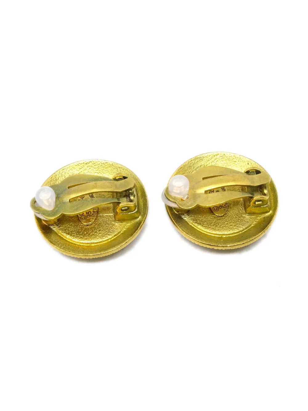 Pre-owned Chanel 1995 Cc Earrings In Gold
