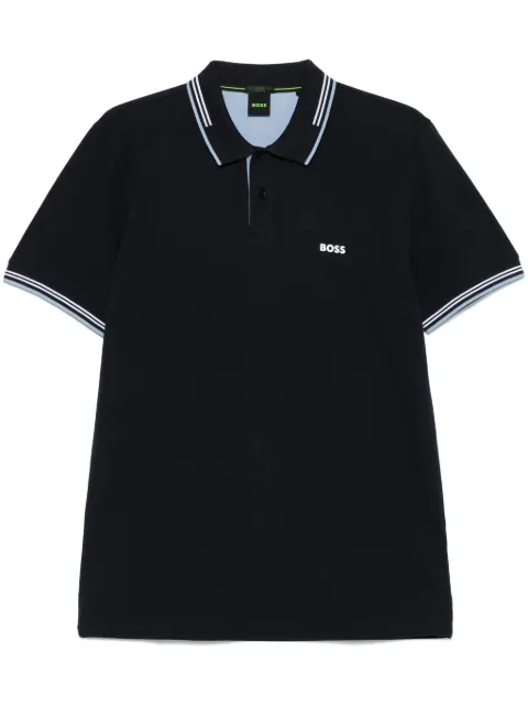 BOSS playera tipo polo con logo engomado