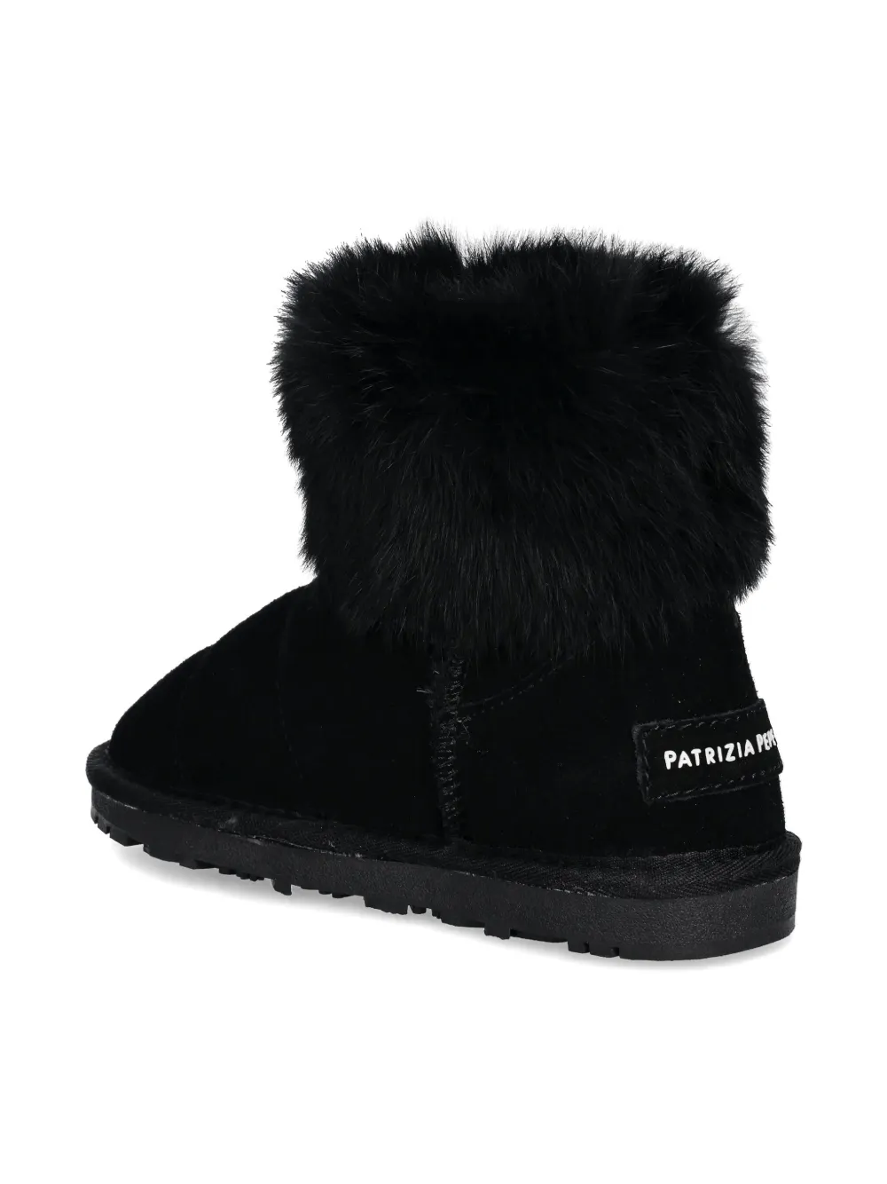 Patrizia Pepe girl faux-fur trim boots Black