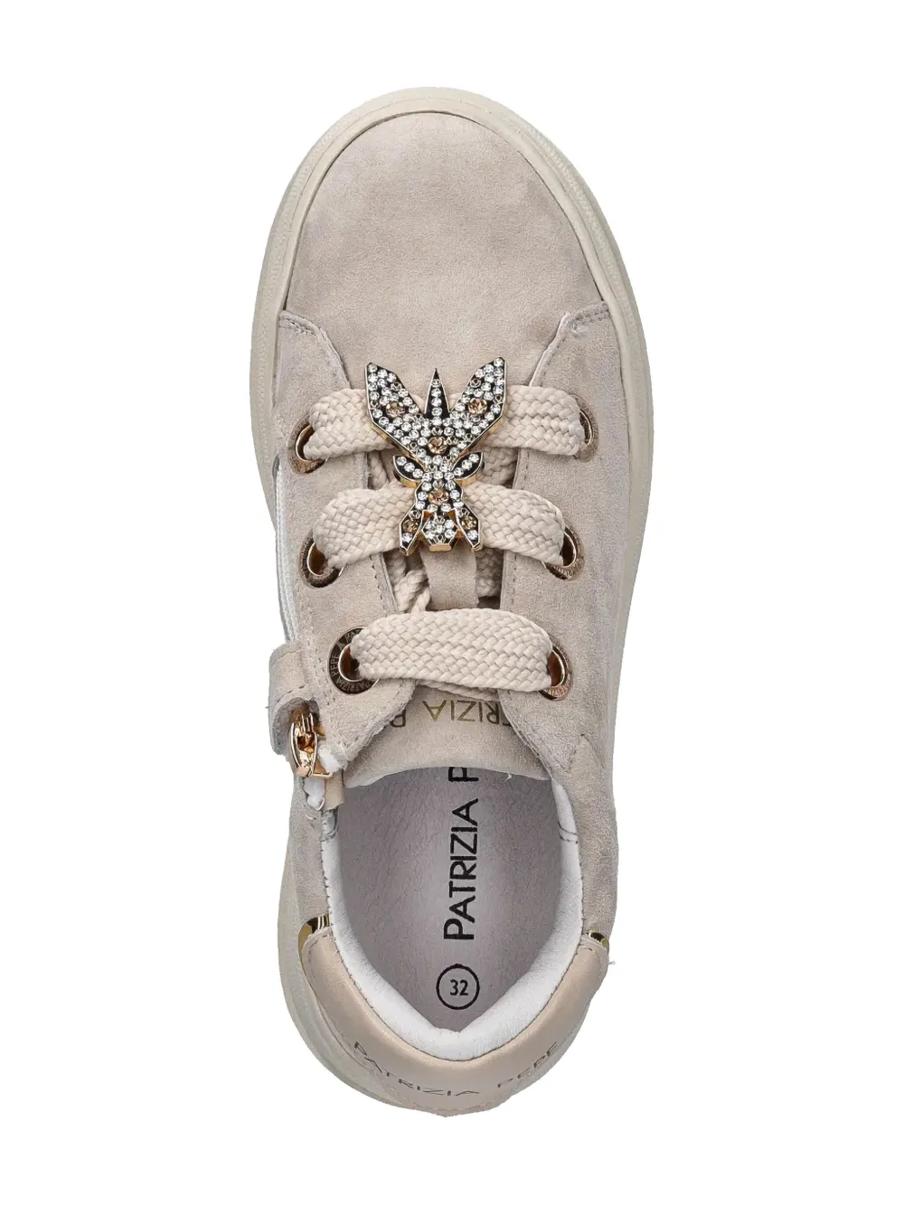 Patrizia Pepe girl suede sneakers Neutrals