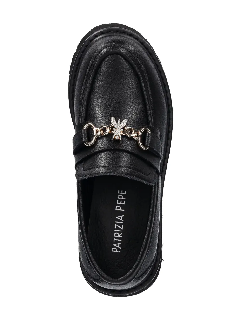 Patrizia Pepe girl leather loafers Black