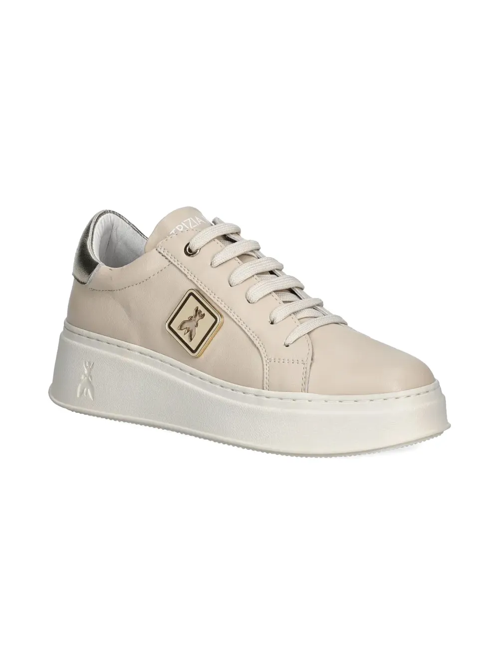 Patrizia Pepe girl logo-plaque sneakers Neutrals