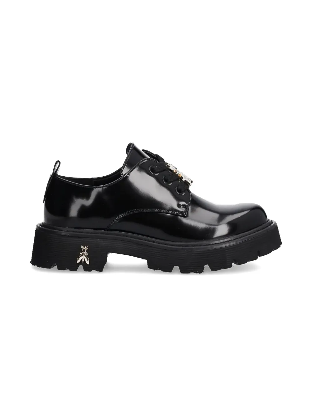 Patrizia Pepe girl lace-up loafers Black